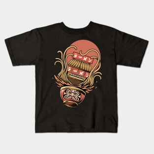 Ramen in Daruma Bowl Kids T-Shirt